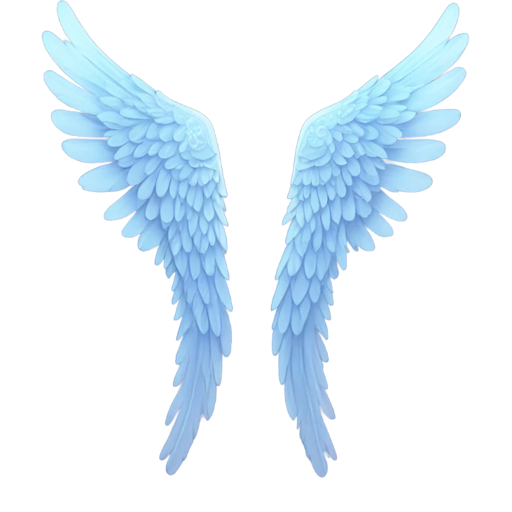 angel wings blue emoji