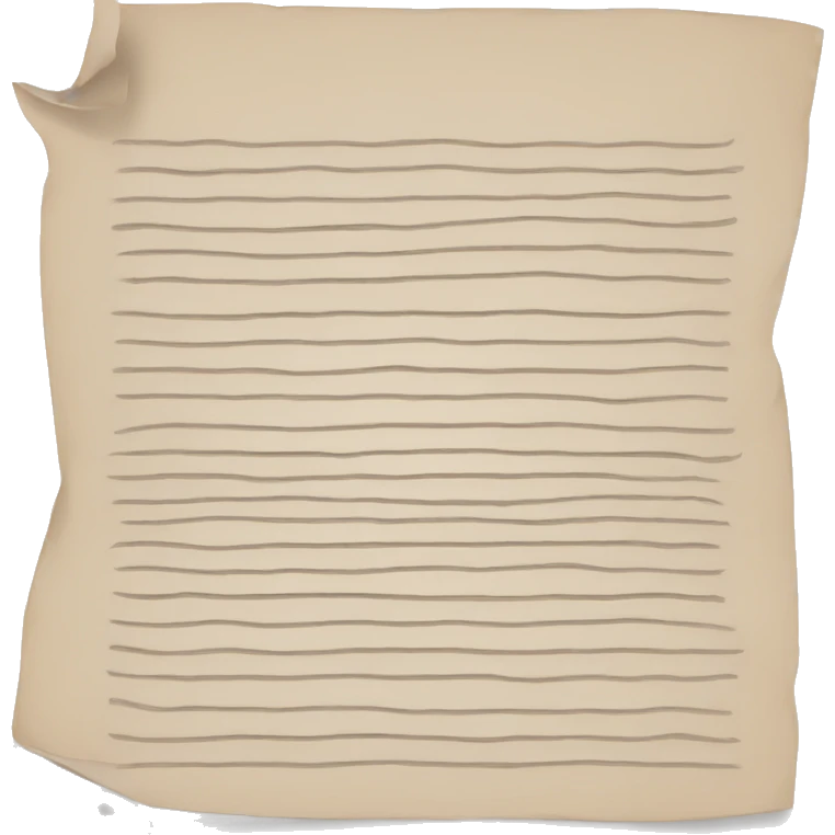 Some paper containing a plan emoji