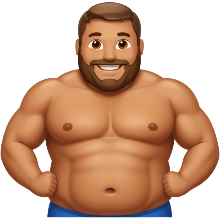 big fat man oiled up emoji