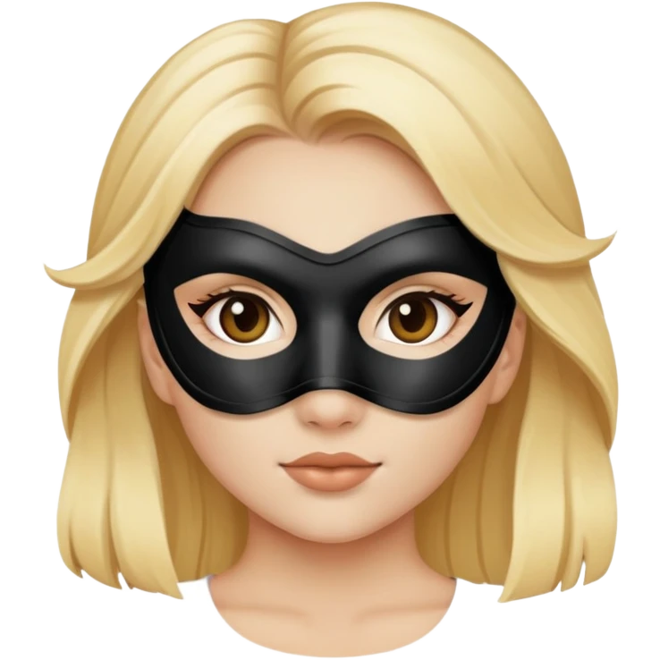 فتاة تضع ماسك و شعرها اشقر emoji