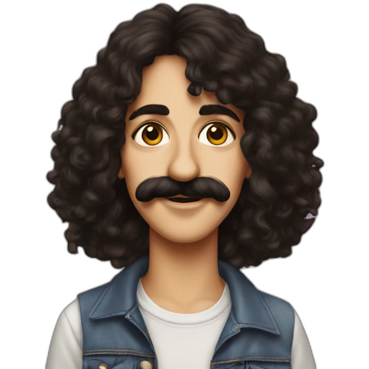 frank zappa as a teenage girl emoji