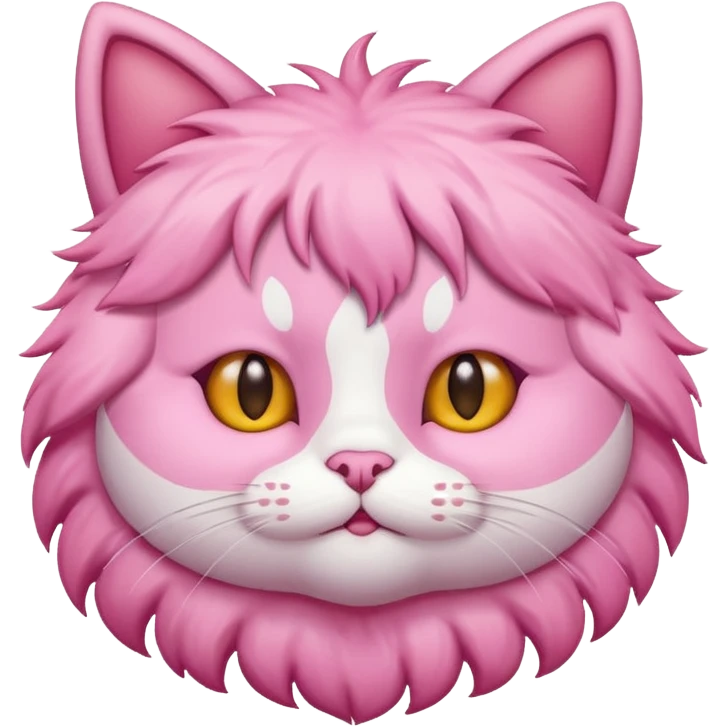 a cute pink cat icon emoji