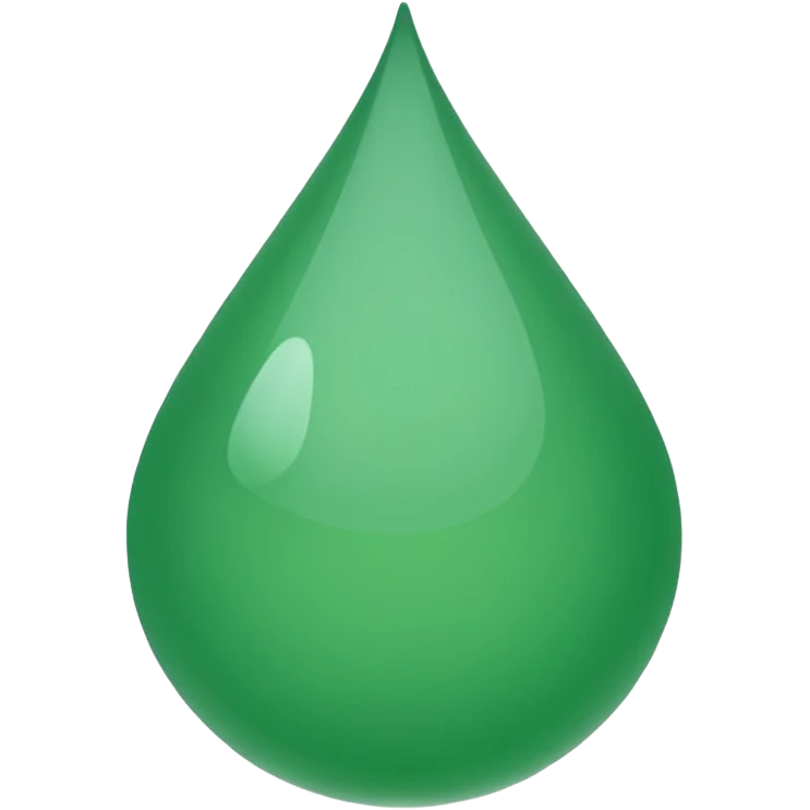 Gota de color verde sólido emoji