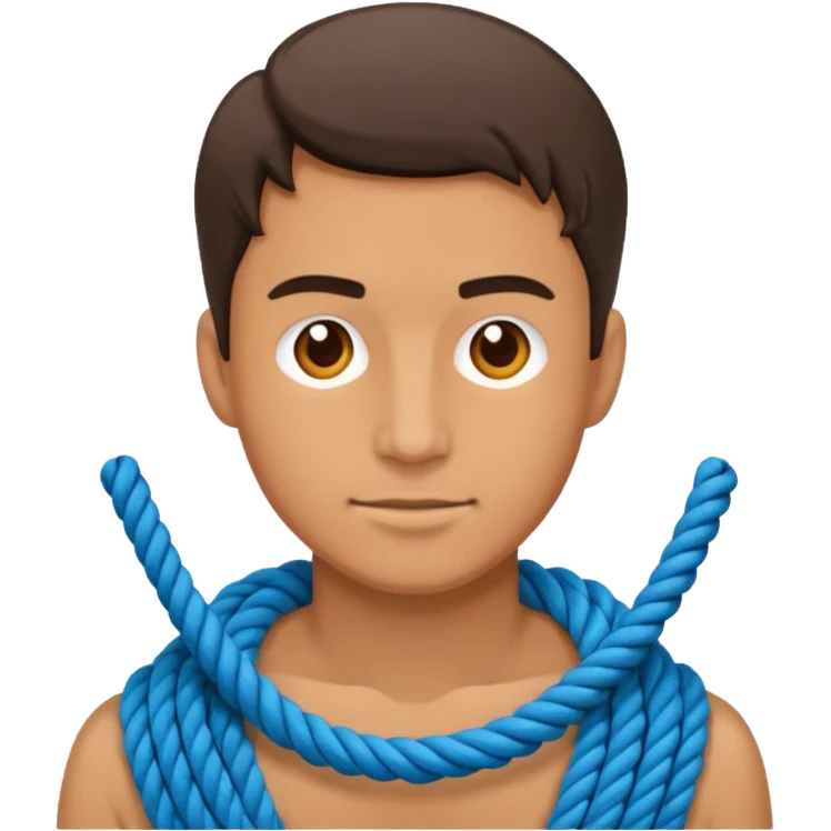 A man using rope to suicide  emoji
