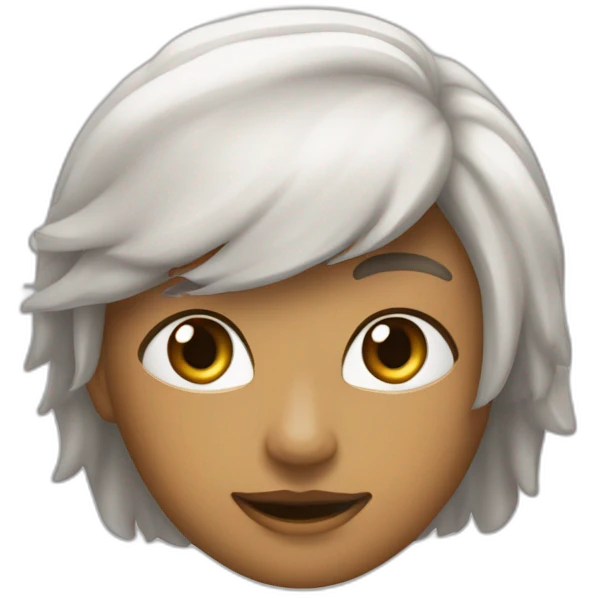 девушка с оемными кудрявыми волосами под каре и светлой кожей emoji