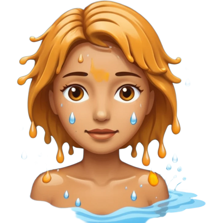 Woman splashed emoji