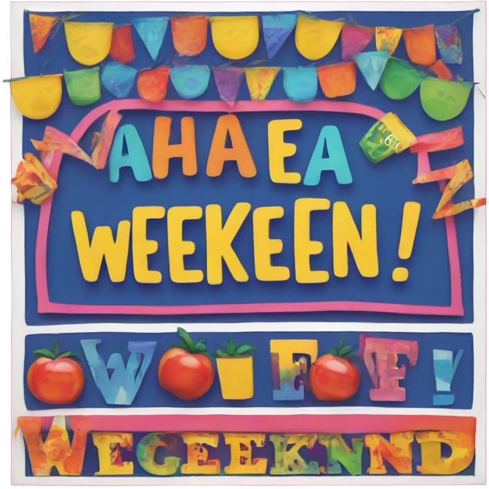 Have a great weekend sign  emoji