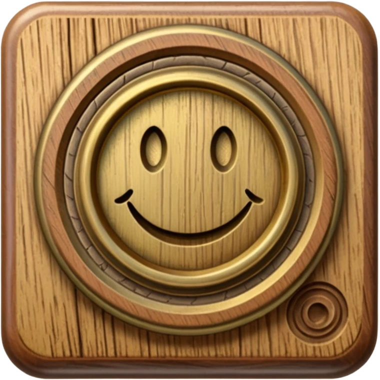 BRASS WOOD STAMP emoji