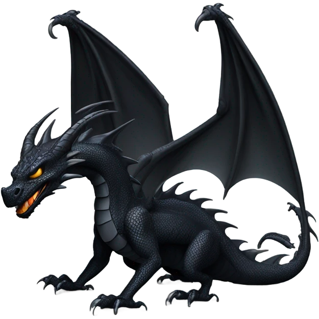 dragon noir emoji