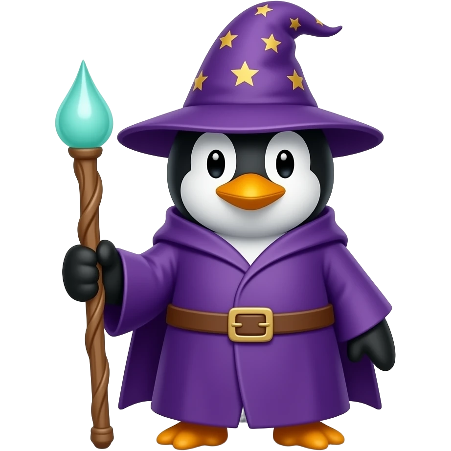 Penguin Wizard emoji
