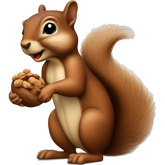 squirrel, walnut, christmas emoji