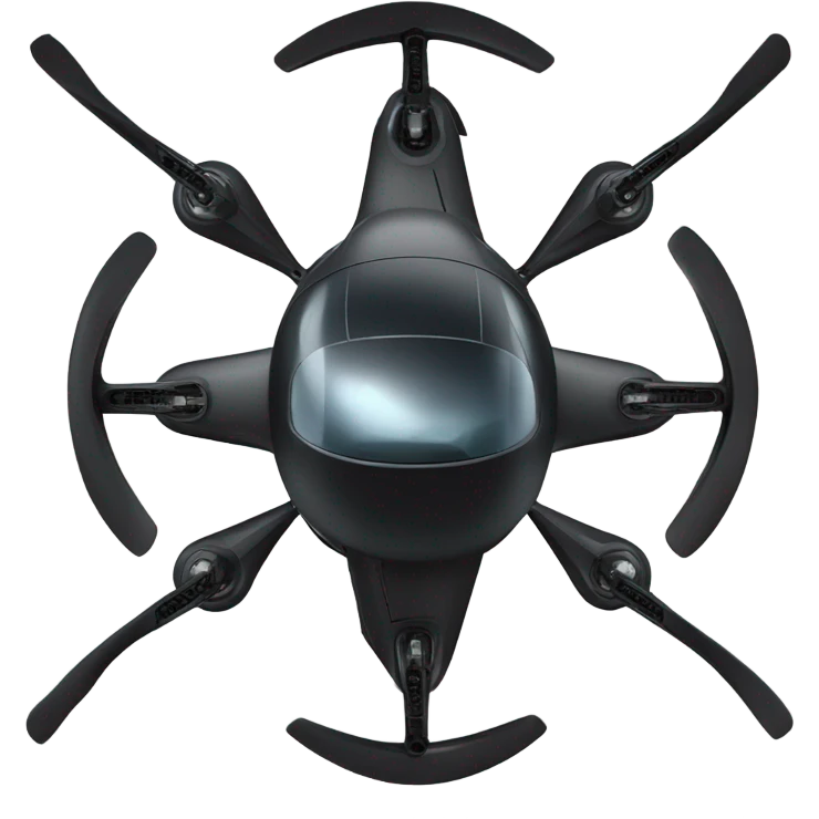 Black evtol aircraft emoji