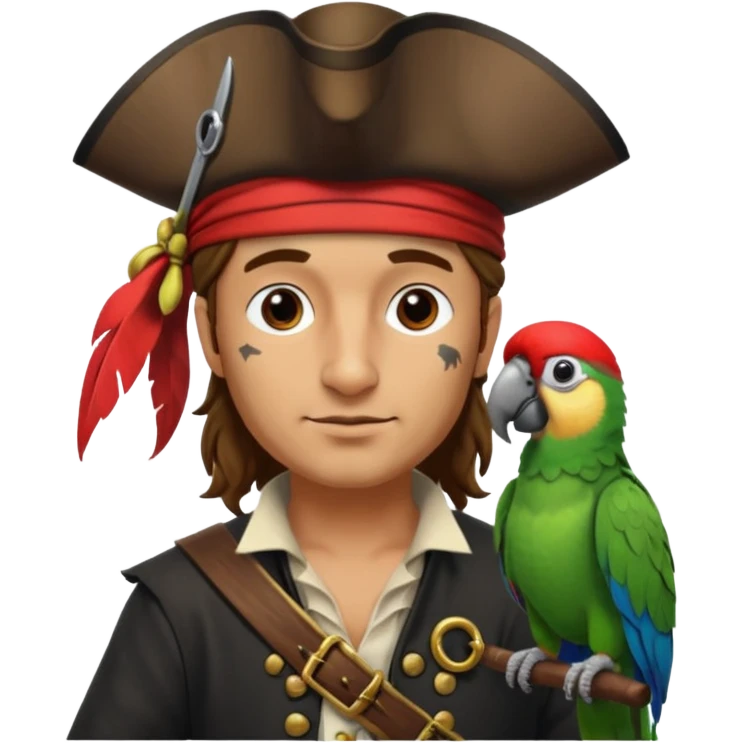 pirate and parrot emoji