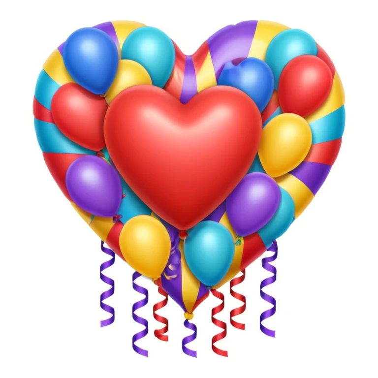carnival themed heart emoji