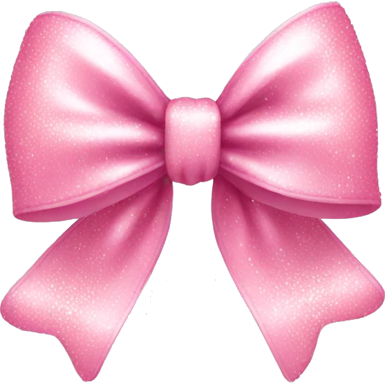 Baby pink sparkling bow emoji