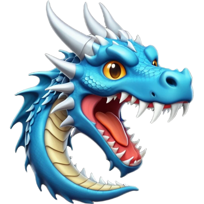 iOS style emoji, minimal dragon fang, dark fantasy object emoji