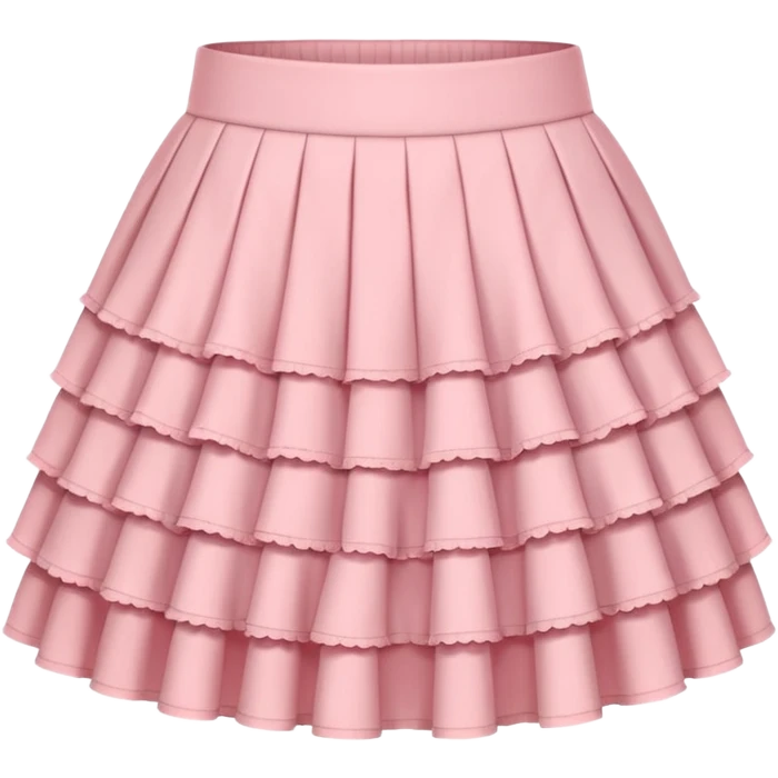 light pink short frilly skirt emoji