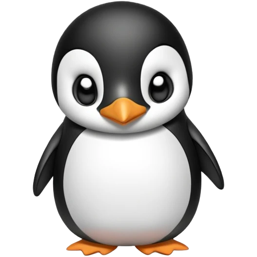 Sad penguin looking down  emoji