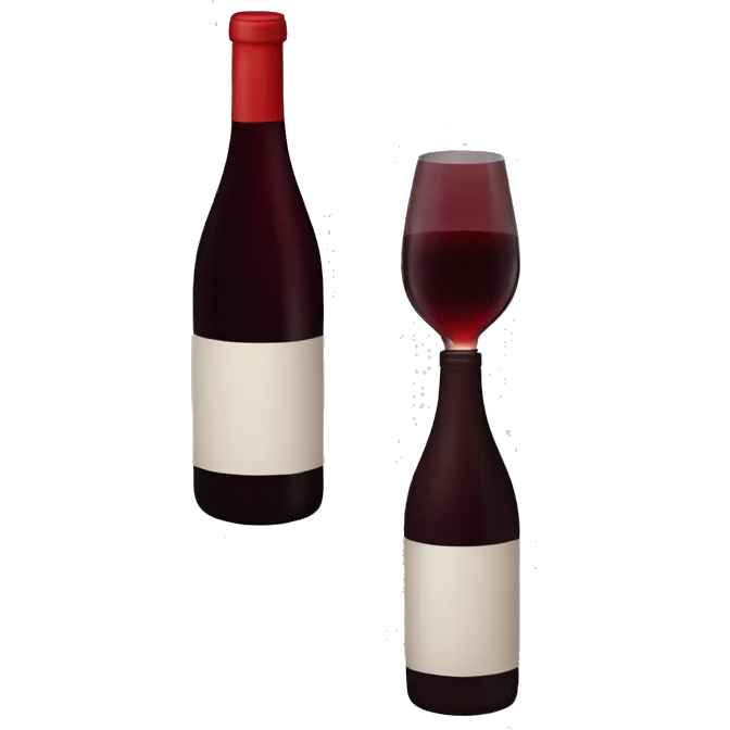 Red wine bottle  emoji