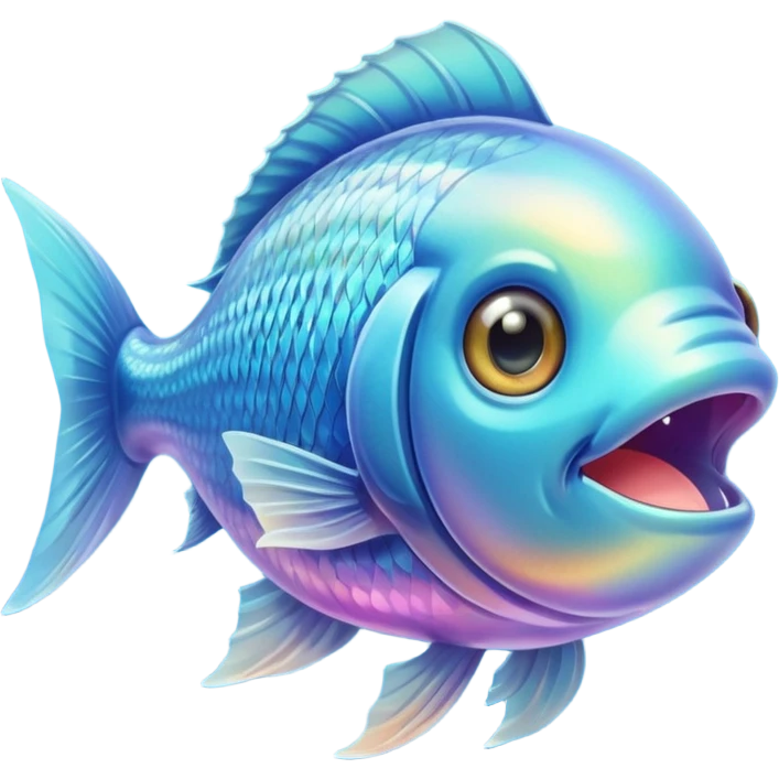 Fish underwater talking on a phone emoji