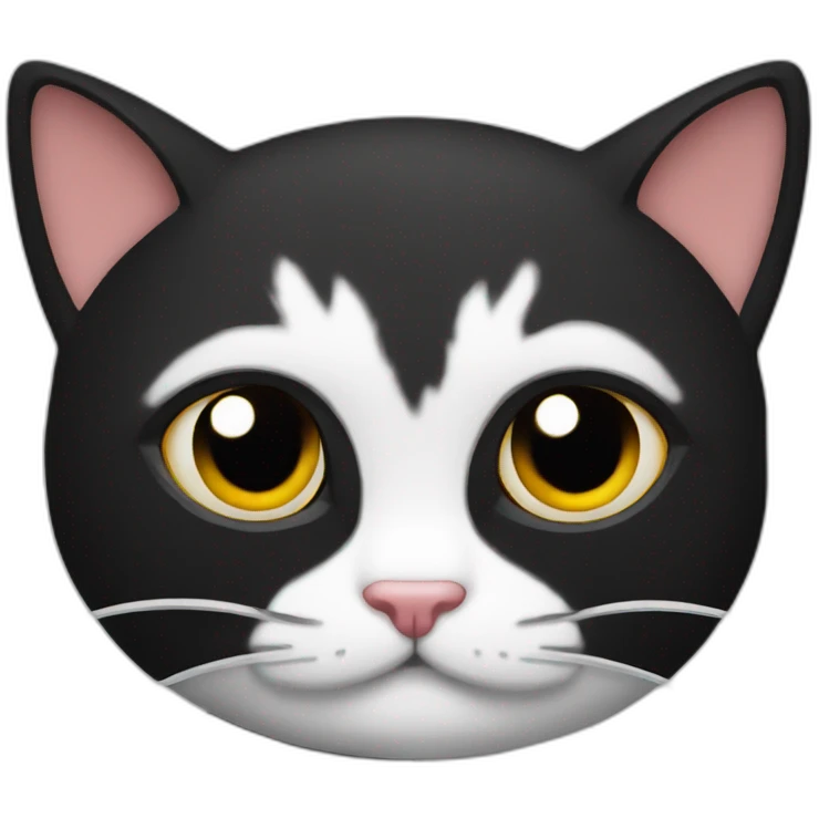 Ninja cat black cut pie emoji