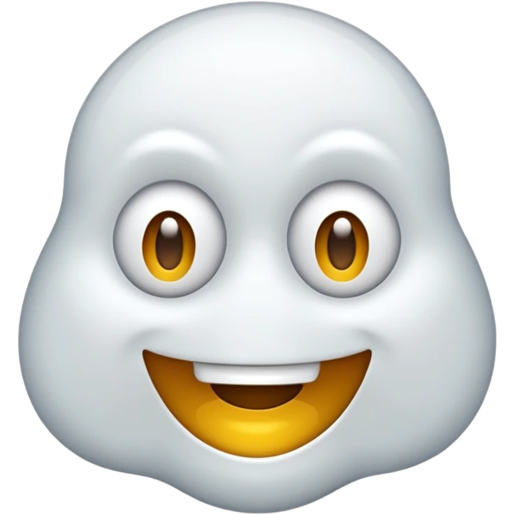 Emojis qui rigole fusionné avec l’emojis fantôme  emoji