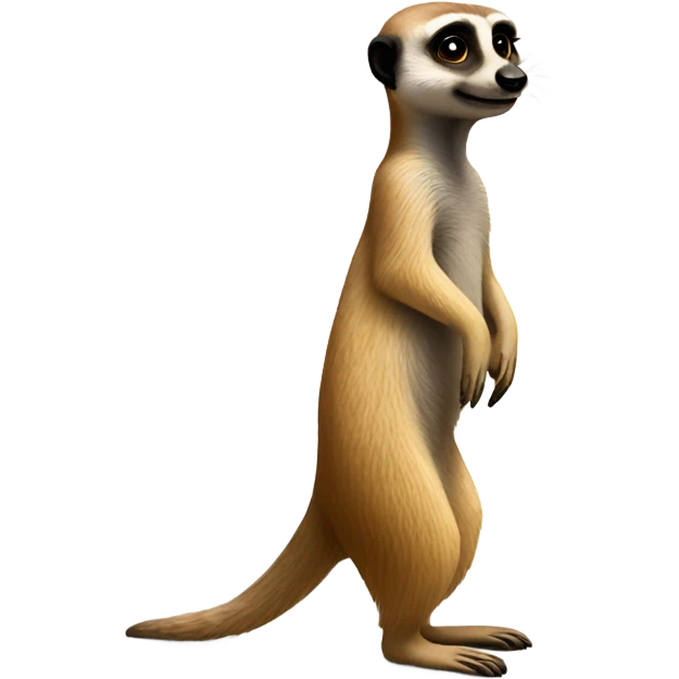 funny-meerkat standing showing its left profile emoji