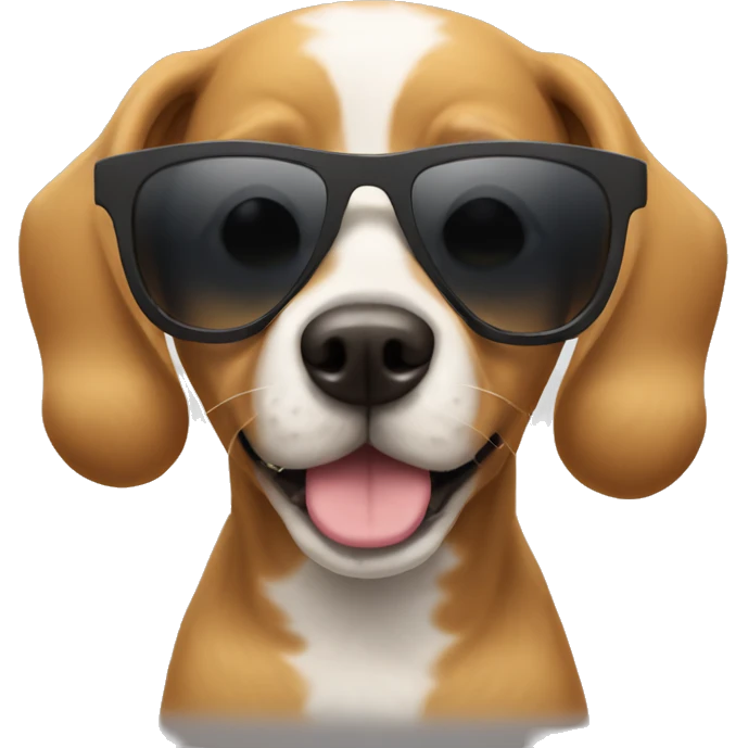 Dog wearing shades emoji