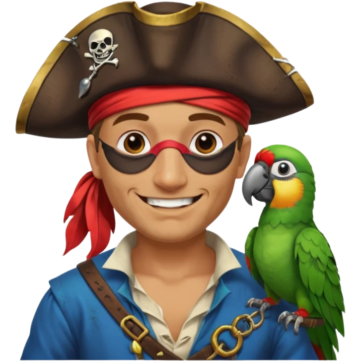 pirate and parrot emoji
