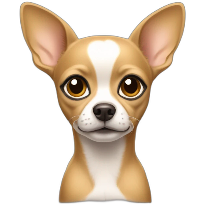 chihuahu color caqui with a white line in her head emoji
