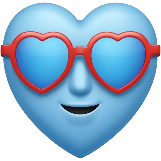 blue heart wearing sunglasses emoji