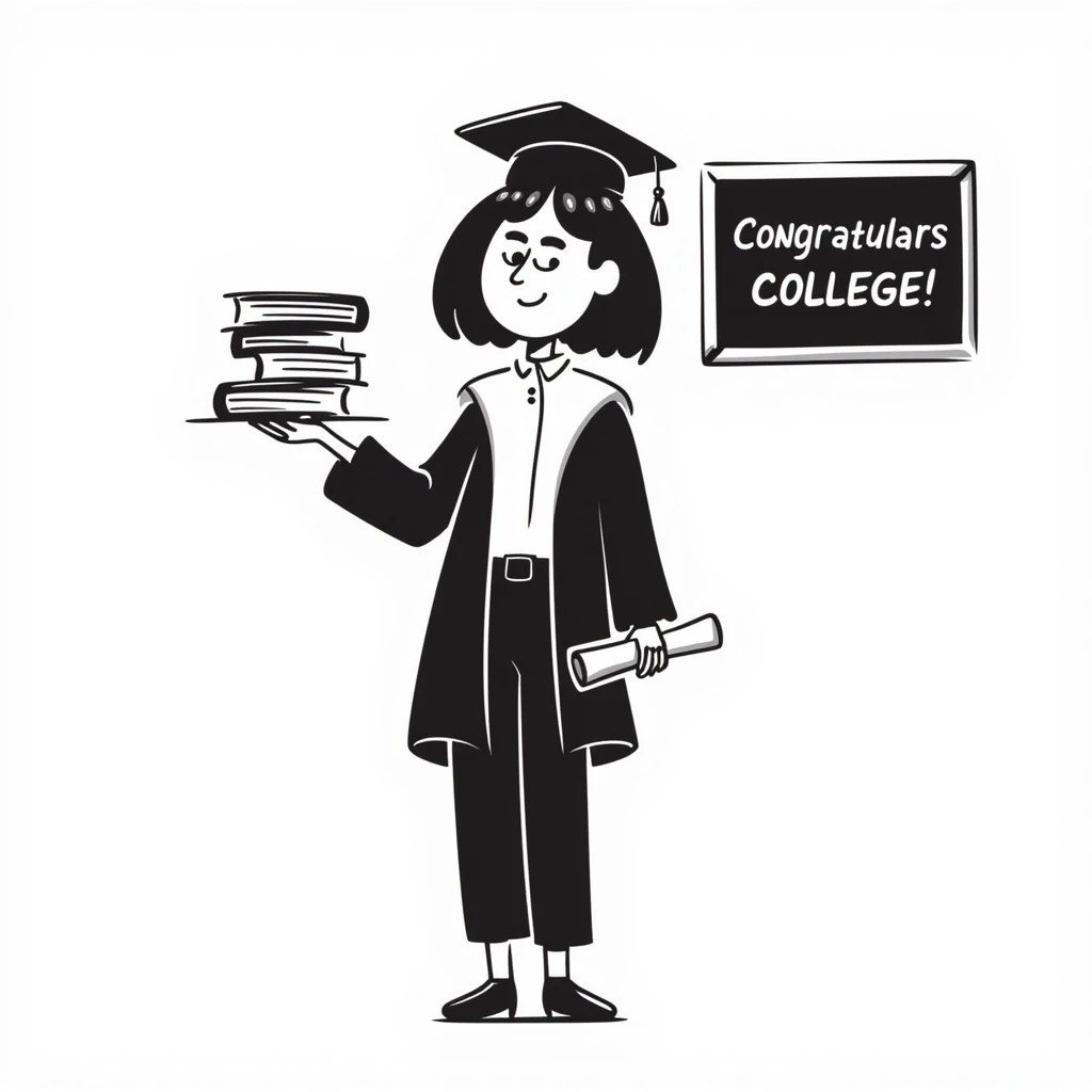 A graduated student of pedagogical college after 10 years emoji
