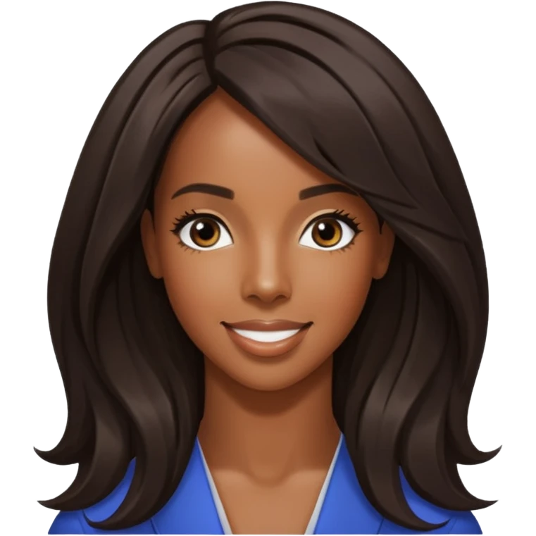 Kelly Rowland with long hair emoji