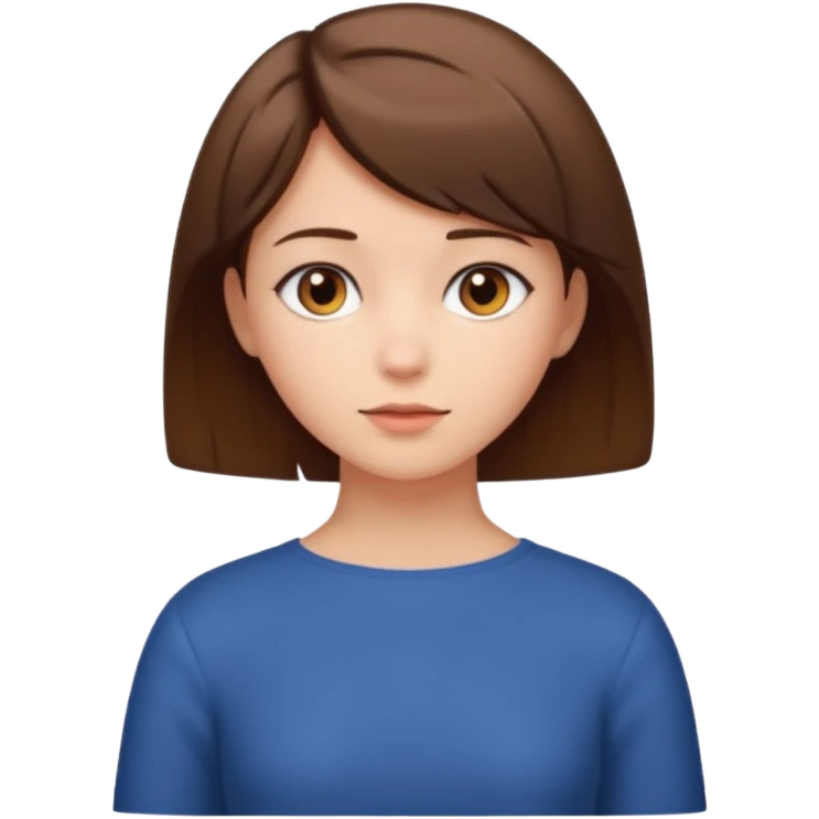 short hair image of a girl in back view emoji
