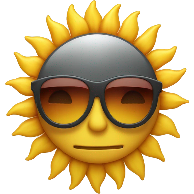 Sun with sunglasses emoji