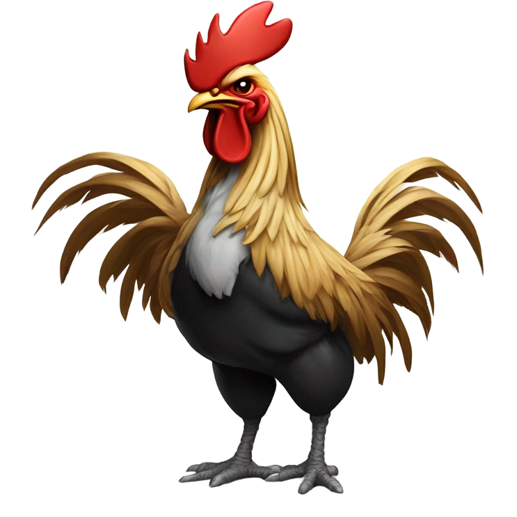Angry rooster jiujitsu  emoji