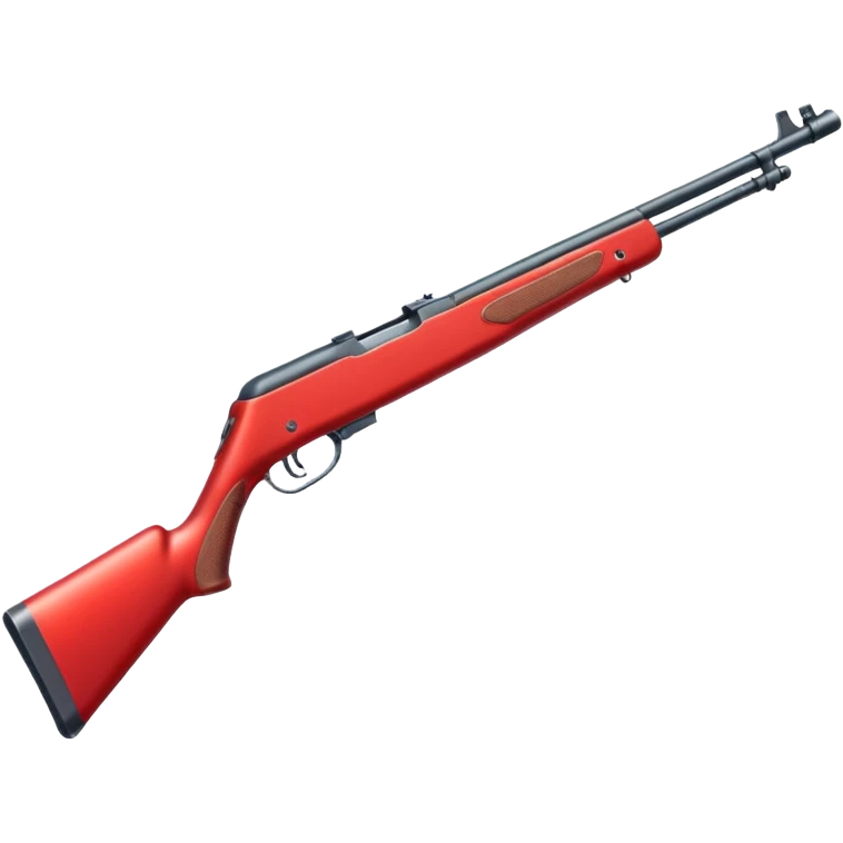 create me an emoji of a red long neck rifle emoji