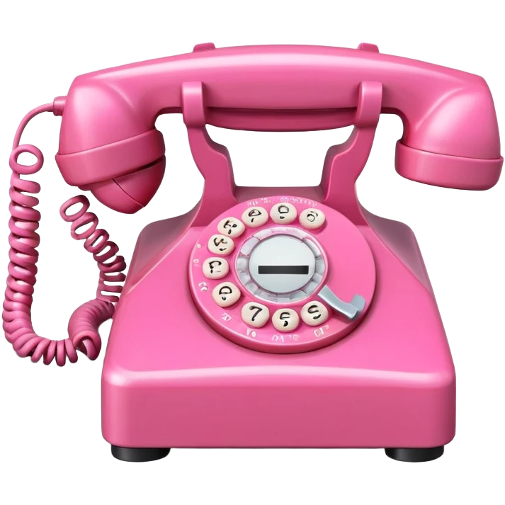 pink old telephone  emoji