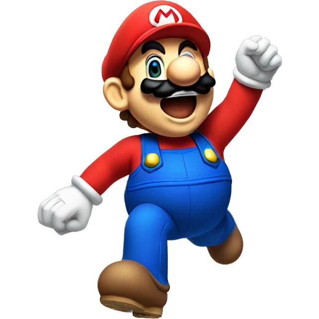 Super Mario en traain de rire emoji
