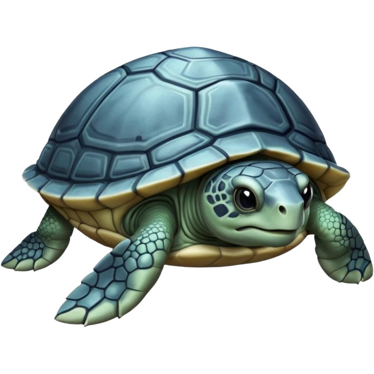 alien turtle but gray and not realistic normal like this 🐢 emoji