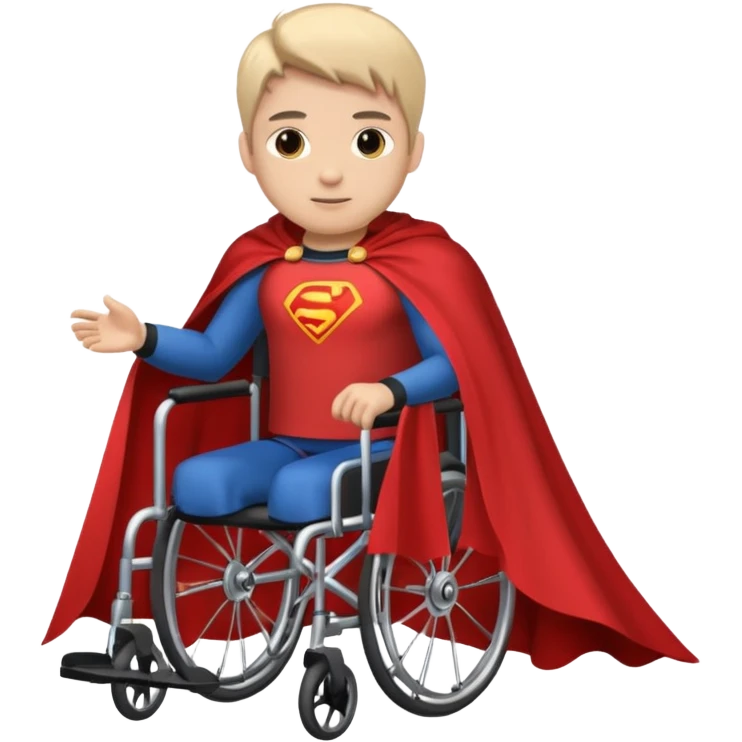 Wheelchair only with a cape  emoji