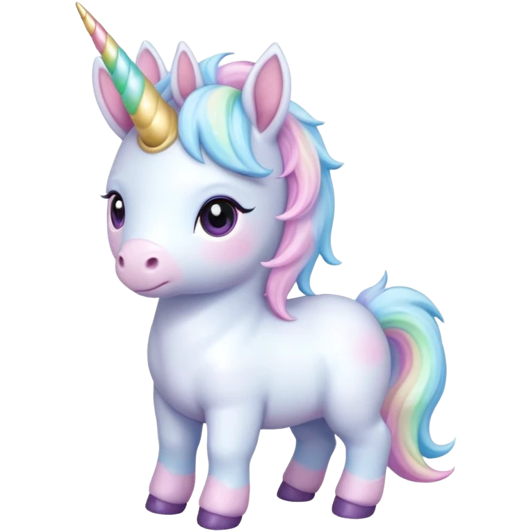 baby unicorn, chibi full body emoji