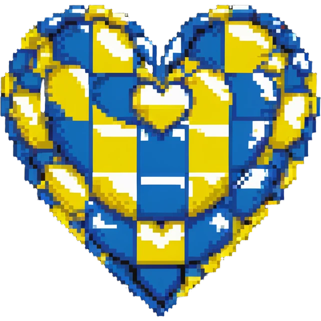 Ukrainian flag heart emoji