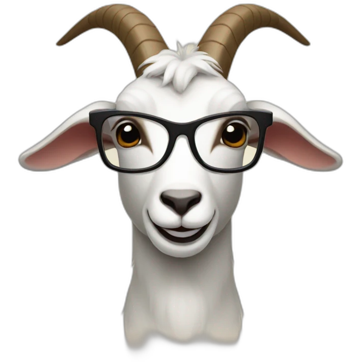 Goat with glasses emoji