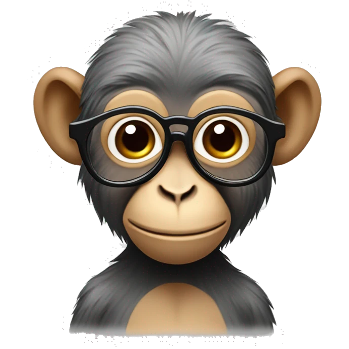 Monkey with glasses ￼ emoji