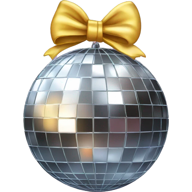 Disco ball with bow emoji
