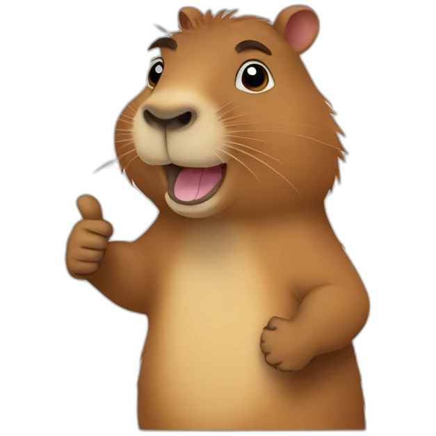 Capybara thumbs up emoji