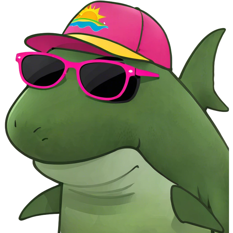 pink shark emoji