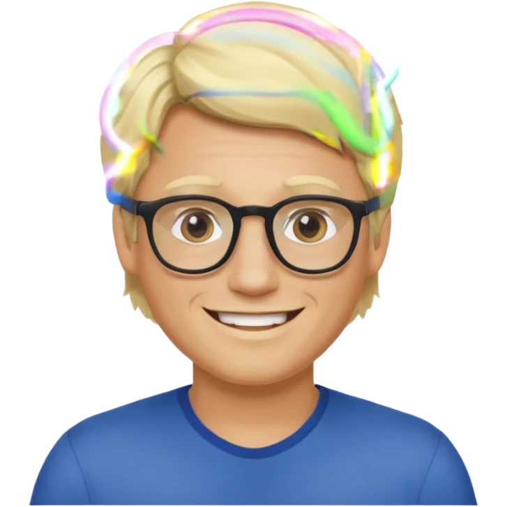 Man metis glasses blond hairs emoji
