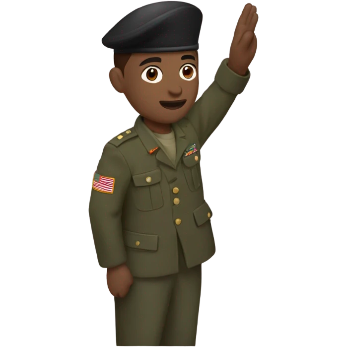 soldier saluting maroon beret emoji